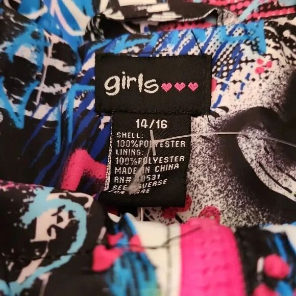 Girls grafitti Windbreakers girls size 14-16 - Picture 5 of 5